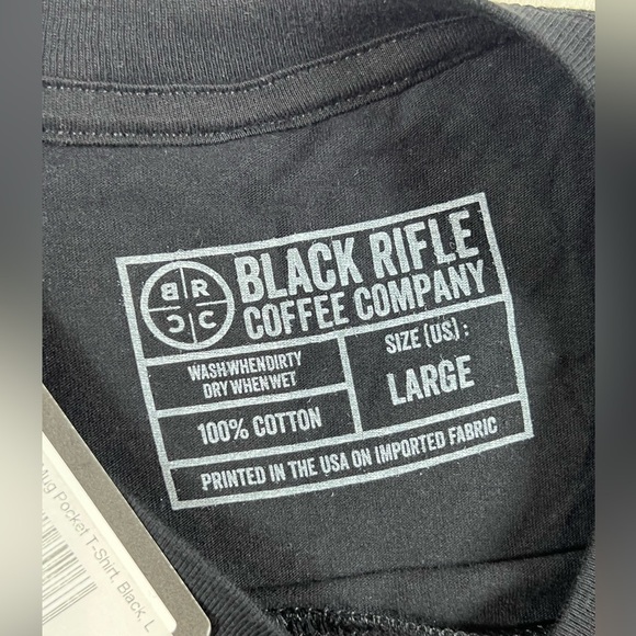 NWT Black Rifle Coffee Company Size Large Short Sleeve T Shirt Pocket Logo C21 - Picture 6 of 8